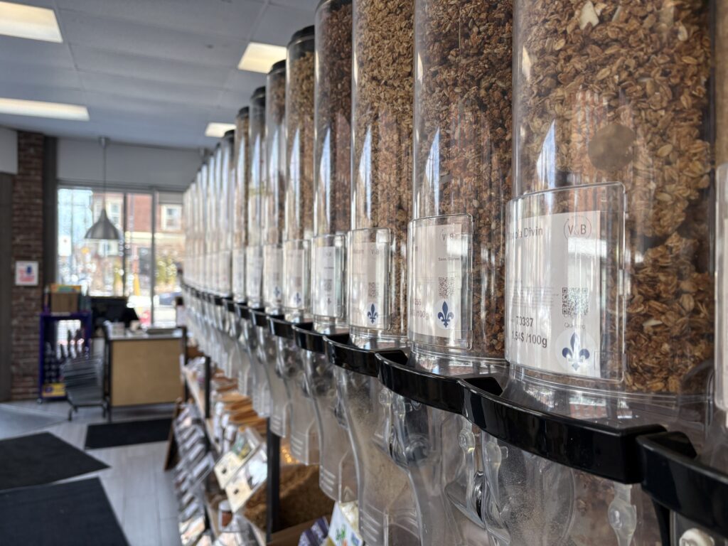 épicerie vrac Montréal produits bio locaux zéro déchet
